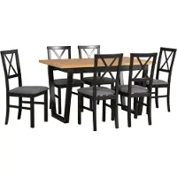 LeafDesign Eetkamerset, eettafels en stoelen, moderne eetkamer- en keukenstoelen, 6 stoelen - MILANO 4 + IKON 2