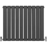 Monster Design Radiator Sierradiator Verwarming - Antraciet - 600 mm x 700 mm - Inclusief Schoonmaakborstel + Bevestigingsset - Plat Horizontaal