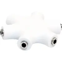 Logilink CA1088 Jackplug Audio Adapter [3x Jackplug female 3,5 mm - 3x Jackplug female 3,5 mm] Wit