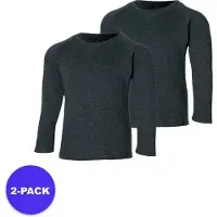 Heatkeeper | Thermoshirt kinderen - Antraciet - 116/122 - 2-stuks - Thermokleding kinderen