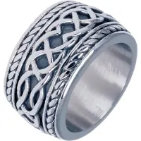 Mendes Brede edelstaal heren ring Celtic Knot-20mm
