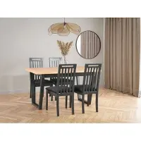 LeafDesign Eetkamer set: 4 stoelen "Roma 10" + tafel "Ikon 2"