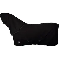 Harry's Horse Fleecedeken met oprolbare nek 175cm Jet-black (zwart)