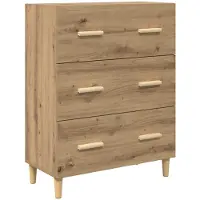 vidaXL Dressoir Artisan Eiken 69,5 x 34 x 90 cm Bewerkt hout