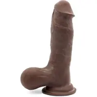 Kiotos COX - Dildo Met Glijdende Huid 19.5 x 4.5 cm - Bruin