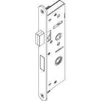 Mauer | Smal Magneet | Smaldeurslot | Bad/WC Slot | 4445 | Met Zwarte Voorplaat