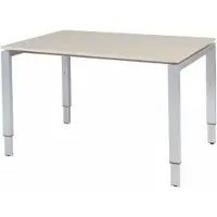 Schaffenburg Verstelbaar Bureau - Domino 120x80 Eiken - alu frame
