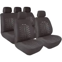 Lampa Stoelhoezen Set Road Track – Grijs – 9-delig voor Optimale Bescherming en Comfort