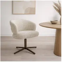 LivingFurn Eetkamerstoel Blake Beige - 69x65x81 cm