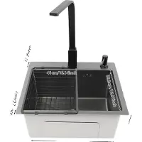 OEM Keukenwastafel, 201 roestvrij staal, veelzijdige montageopties, zwart