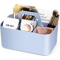 OEM Plastic organizer, stapelbaar, bureauorganizer met handvat, geschikt voor kantoor, school en opslagruimte, blauw