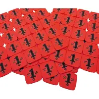 Combicraft breekmunten van gerecycled plastic in het rood - 1000 breekmunten