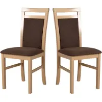LeafDesign Eetkamerstoel, massief eikenhout, stoel, set van 2, model MILANO 5, kleur sonoma