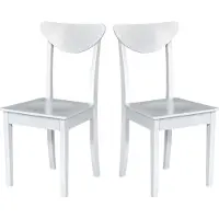 LeafDesign Eetkamerstoel 2x "Hugo 3 D", wit