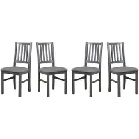 LeafDesign Eetkamerstoel - Set van 4 stuks, model NILO 7, kleur: grafiet, model: aston 17
