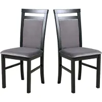 LeafDesign Eetkamerstoel, massief eikenhout, stoel, set van 2, model MILANO 5, kleur zwart