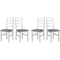 LeafDesign Eetkamerstoel - Set van 4 stuks, model Nilo 8, wit, Soro 90