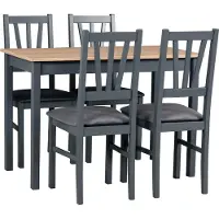 LeafDesign Eetkamer set: 4 stoelen "Bos 5" + tafel "MAX 2"