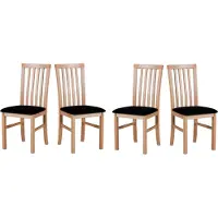 LeafDesign Eetkamerstoel - Set van 4 stuks, model Milano 1, beuken, kleur neve 100