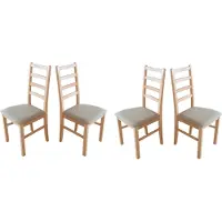 LeafDesign Eetkamerstoel - Set van 4 stuks, model Nilo 8, beuken, artikelnummer 292