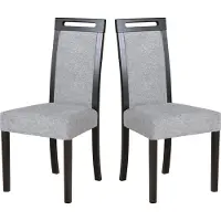 LeafDesign Eetkamerstoel 2x "Roma 2", zwart