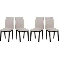 LeafDesign Eetkamerstoel 4x "LUNA 1", zwart, artikelnummer 13