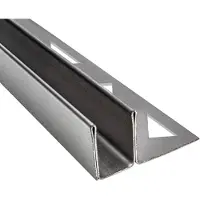 Glaszentrum Hagen - 2440x19x11 mm U nerezový stenový profil - podlahový profil - obkladový profil