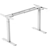 Aiorber Tafelpoten, staande bureau, 58x180 cm, in hoogte verstelbaar, met 4 geheugenstanden, stabiel stalen frame, maximale belasting 160 kg, geschikt voor thuiswerken, wit