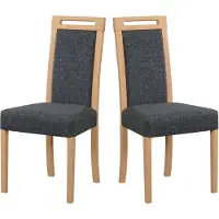 LeafDesign Eetkamerstoel, massief eikenhout, stoel, set van 2, model Roma 5, kleur sonoma