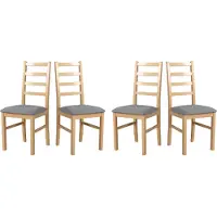 LeafDesign Eetkamerstoel - Set van 4, model Nilo 8, kleur sonoma, merk hygge 91
