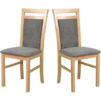LeafDesign Eetkamerstoel, massief eikenhout, stoel, set van 2, model MILANO 5