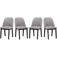 LeafDesign Eetkamerstoel - Set van 4x MONTI 1, zwart, model 302