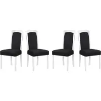 LeafDesign Eetkamerstoel - Set van 4 stuks, model Roma 7, wit, neve 100