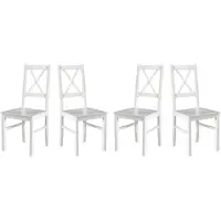 LeafDesign Eetkamerstoel 4x "NILO 10 D", wit