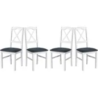 LeafDesign Eetkamerstoel - Set van 4x Nilo 11, wit, hygge 96