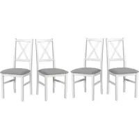 LeafDesign Eetkamerstoel - Set van 4x Nilo 12, wit, soro 90