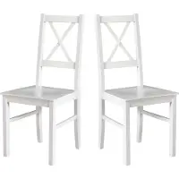 LeafDesign Eetkamerstoel 2x "NILO 10 D", wit