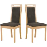 LeafDesign eethoekstoelen hout - Stoel beuken massief - 2 stuks eethoekstoelen - Houten stoel - Stoelen voor eettafel - 2 stuks keukenstoelen, ROMA 6, sonoma