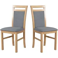LeafDesign Eetkamerstoel, massief eikenhout, stoel, set van 2, model MILANO 5, kleur sonoma