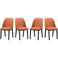 LeafDesign Eetkamerstoel - Set van 4x MONTI 1, zwart, Zetta 295