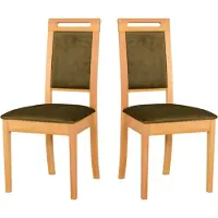 LeafDesign Eetkamerstoel, massief eikenhout, stoel, set van 2, type ROMA 15, voor kleinkind