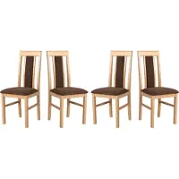 LeafDesign Eetkamerstoel, set van 4 "Nilo 2", sonoma-kleur, model Soro 28