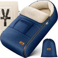 Kidiz Voetenzak voor Autostoeltje en Buggy met Ritssluiting - Baby Slaapzak Deken voor Maxi-Cosi & Wandelwagen / Kinderwagen - Blauw
