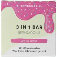 ShampooBars.nl 3 in 1 bar birthday cake 60 gram