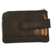 Oi zwart leren Sleutelbeursje met extra pasjesvakjes / sleuteletui met ruimte voor creditcards / soepel beursje met pasjesvakjes aan de buitenkant / RFID SAFE / zwart leer / 280