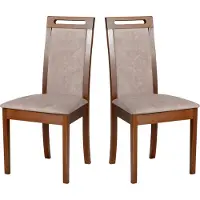 LeafDesign Eetkamerstoel, massief eikenhout, stoel, set van 2, model Roma 6, kleur sonoma