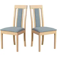 LeafDesign Eetkamerstoel, massief eikenhout, stoel, set van 2, model Roma, kleur sonoma