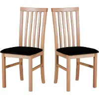LeafDesign Eetkamerstoel, massief eikenhout, stoel, set van 2, model Milano 1, beuken