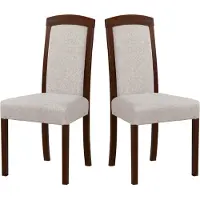 LeafDesign Eetkamerstoel, massief eikenhout, stoel, set van 2, model Roma 7, notenhout