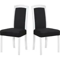 LeafDesign Eetkamerstoel, massief eikenhout, stoel, set van 2, model Roma 7, wit